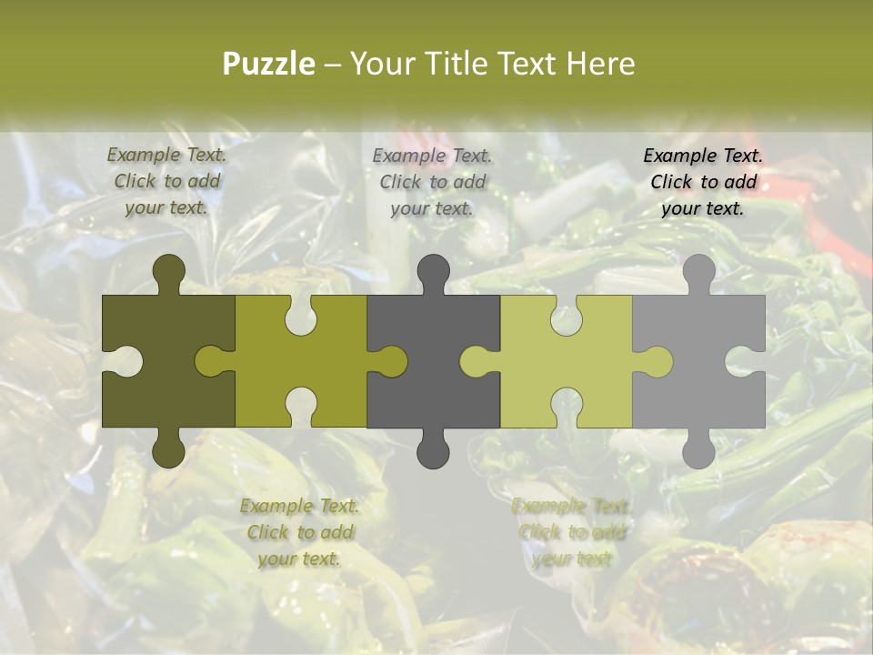 A Variety Of Vegetables Are Wrapped In Plastic PowerPoint Template