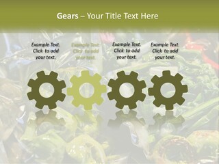 A Variety Of Vegetables Are Wrapped In Plastic PowerPoint Template