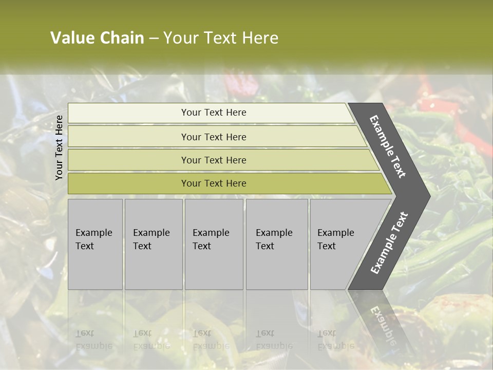 A Variety Of Vegetables Are Wrapped In Plastic PowerPoint Template