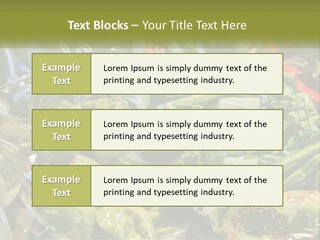 A Variety Of Vegetables Are Wrapped In Plastic PowerPoint Template