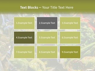 A Variety Of Vegetables Are Wrapped In Plastic PowerPoint Template