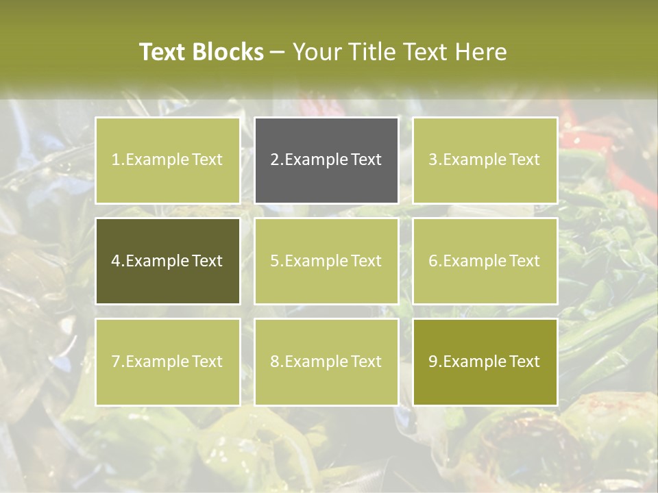 A Variety Of Vegetables Are Wrapped In Plastic PowerPoint Template