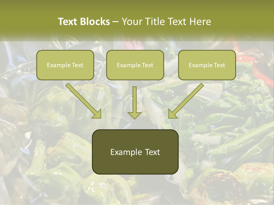 A Variety Of Vegetables Are Wrapped In Plastic PowerPoint Template