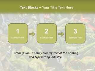 A Variety Of Vegetables Are Wrapped In Plastic PowerPoint Template