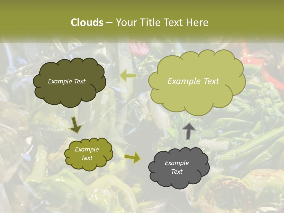 A Variety Of Vegetables Are Wrapped In Plastic PowerPoint Template