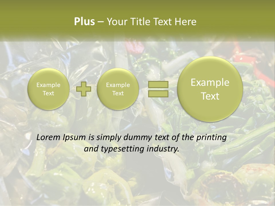 A Variety Of Vegetables Are Wrapped In Plastic PowerPoint Template