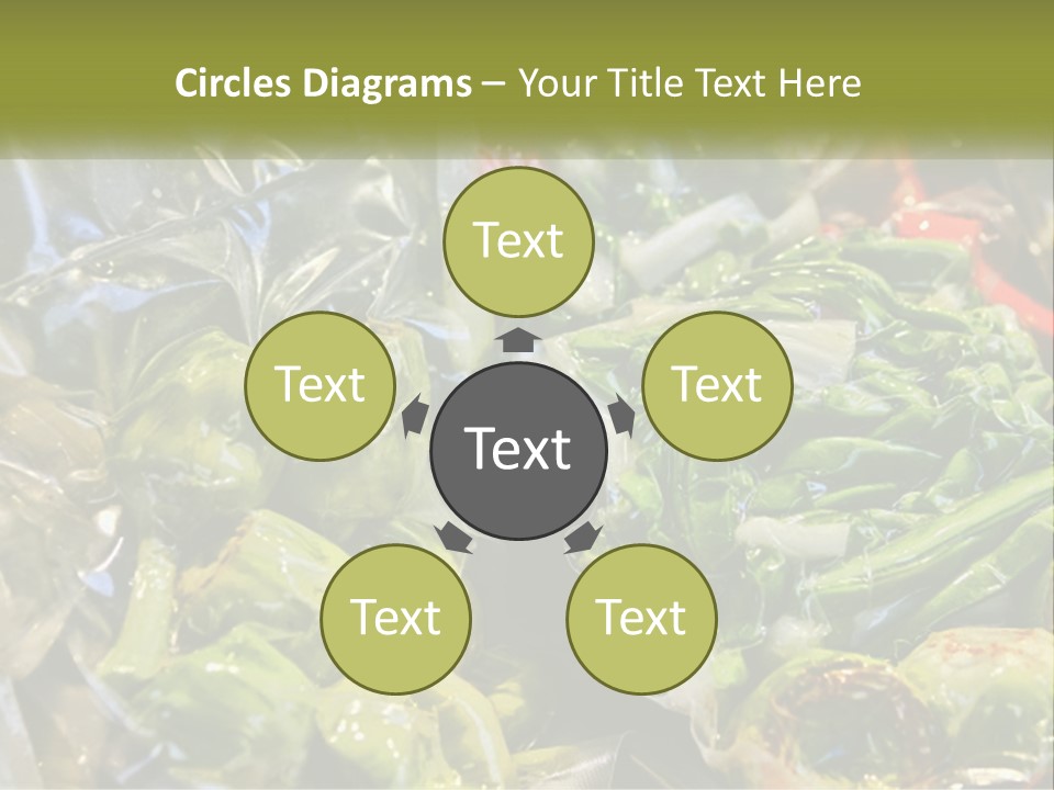 A Variety Of Vegetables Are Wrapped In Plastic PowerPoint Template