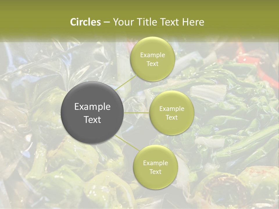 A Variety Of Vegetables Are Wrapped In Plastic PowerPoint Template