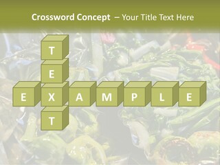 A Variety Of Vegetables Are Wrapped In Plastic PowerPoint Template