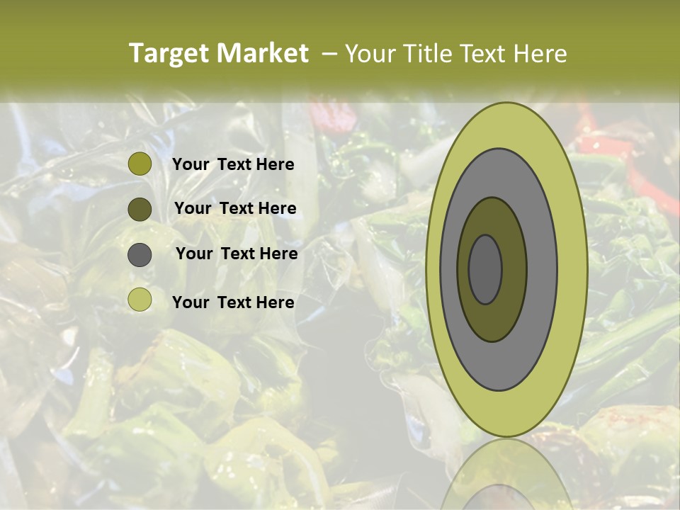 A Variety Of Vegetables Are Wrapped In Plastic PowerPoint Template