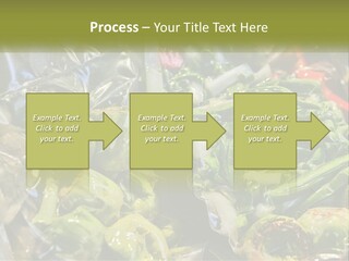 A Variety Of Vegetables Are Wrapped In Plastic PowerPoint Template