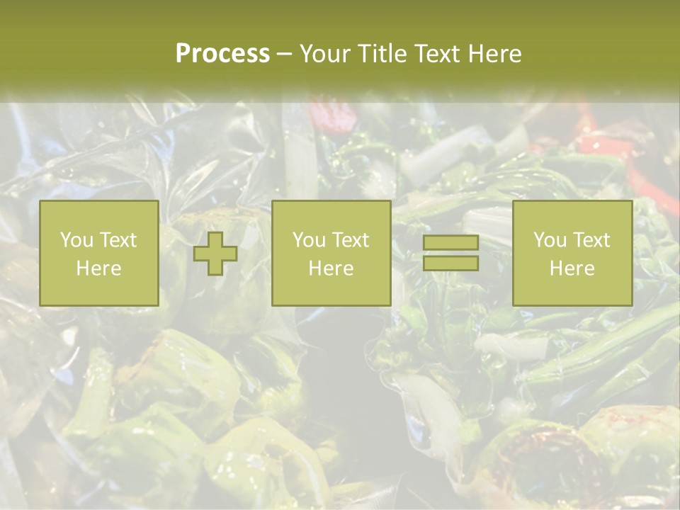 A Variety Of Vegetables Are Wrapped In Plastic PowerPoint Template
