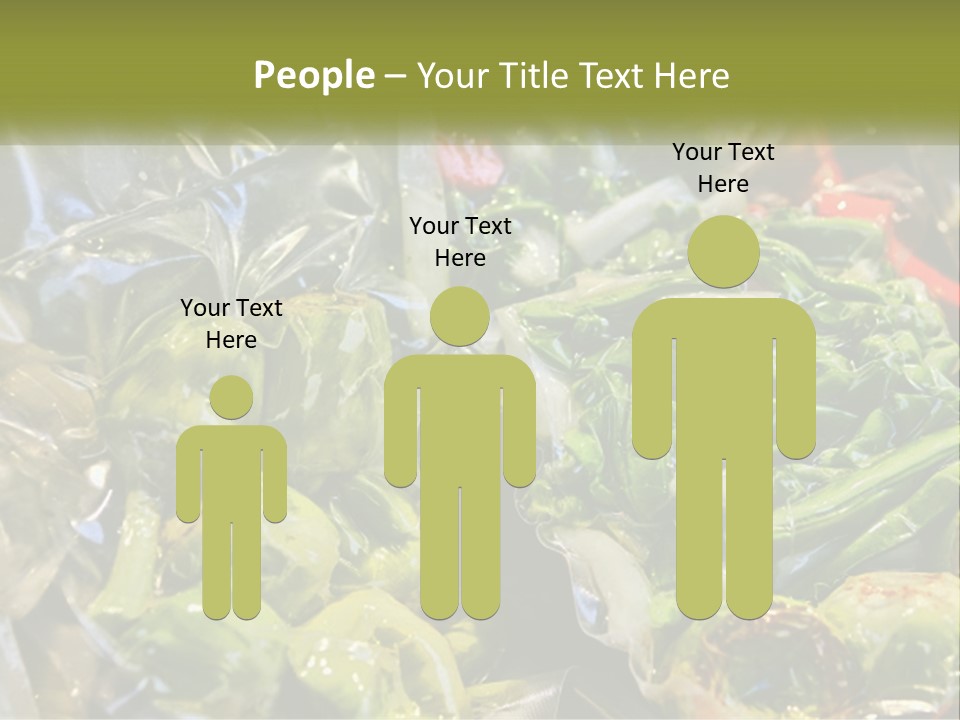 A Variety Of Vegetables Are Wrapped In Plastic PowerPoint Template