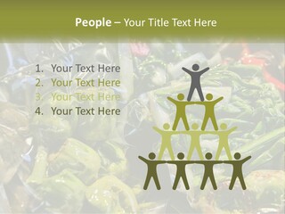 A Variety Of Vegetables Are Wrapped In Plastic PowerPoint Template