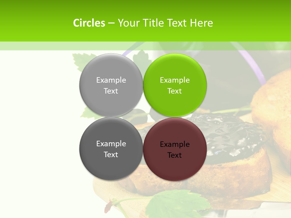 A Table Topped With Bread And Jam Next To A Jar Of Jam PowerPoint Template