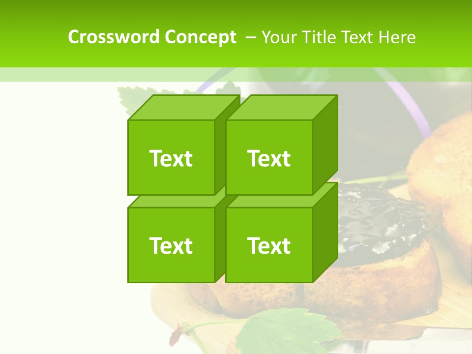 A Table Topped With Bread And Jam Next To A Jar Of Jam PowerPoint Template