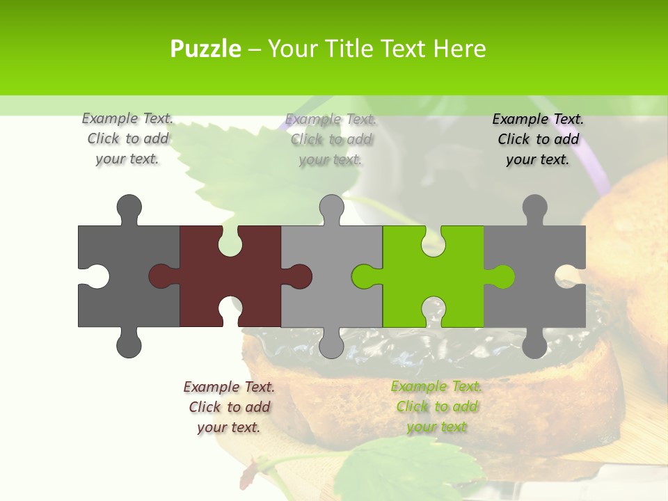 A Table Topped With Bread And Jam Next To A Jar Of Jam PowerPoint Template