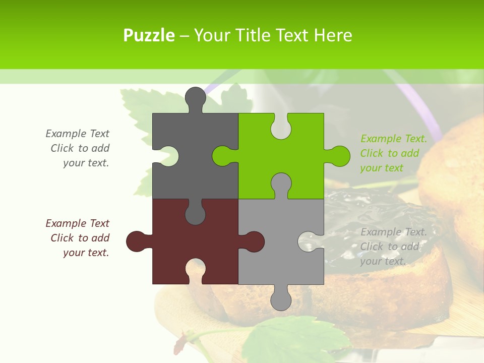 A Table Topped With Bread And Jam Next To A Jar Of Jam PowerPoint Template