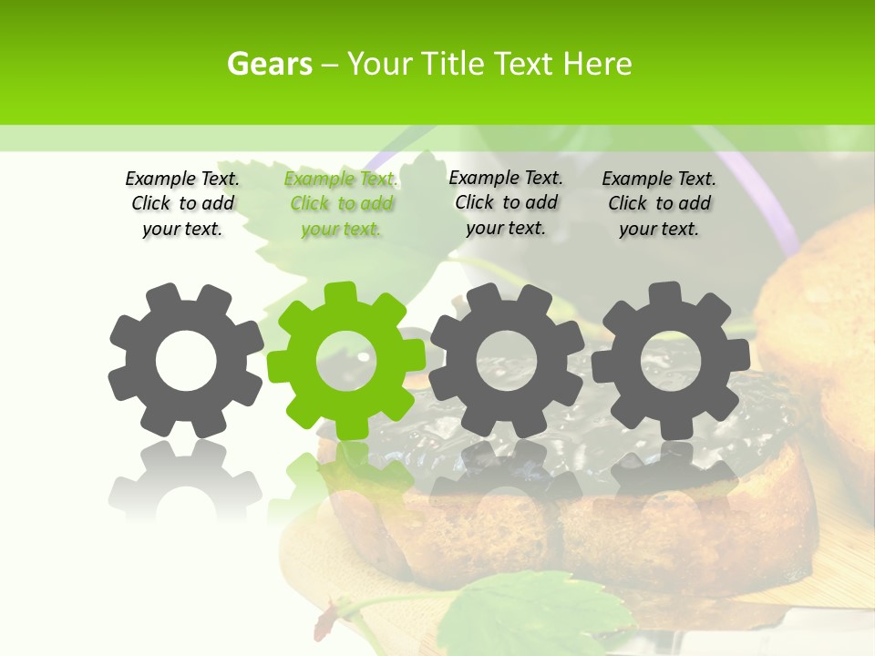 A Table Topped With Bread And Jam Next To A Jar Of Jam PowerPoint Template