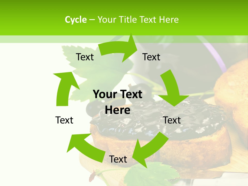 A Table Topped With Bread And Jam Next To A Jar Of Jam PowerPoint Template