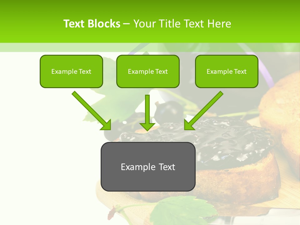 A Table Topped With Bread And Jam Next To A Jar Of Jam PowerPoint Template