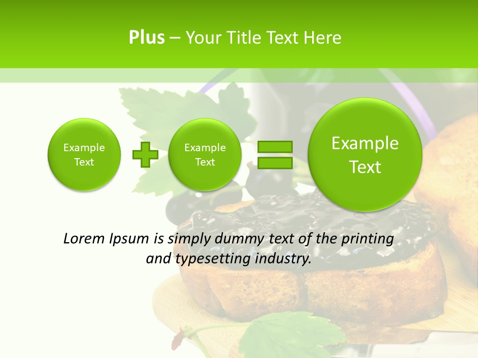 A Table Topped With Bread And Jam Next To A Jar Of Jam PowerPoint Template