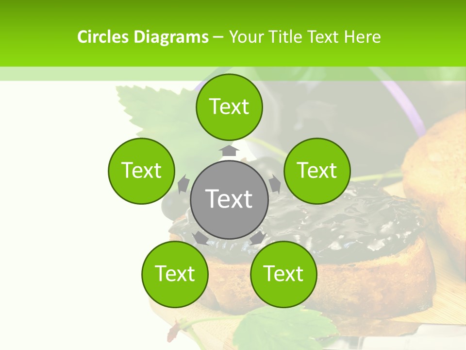 A Table Topped With Bread And Jam Next To A Jar Of Jam PowerPoint Template