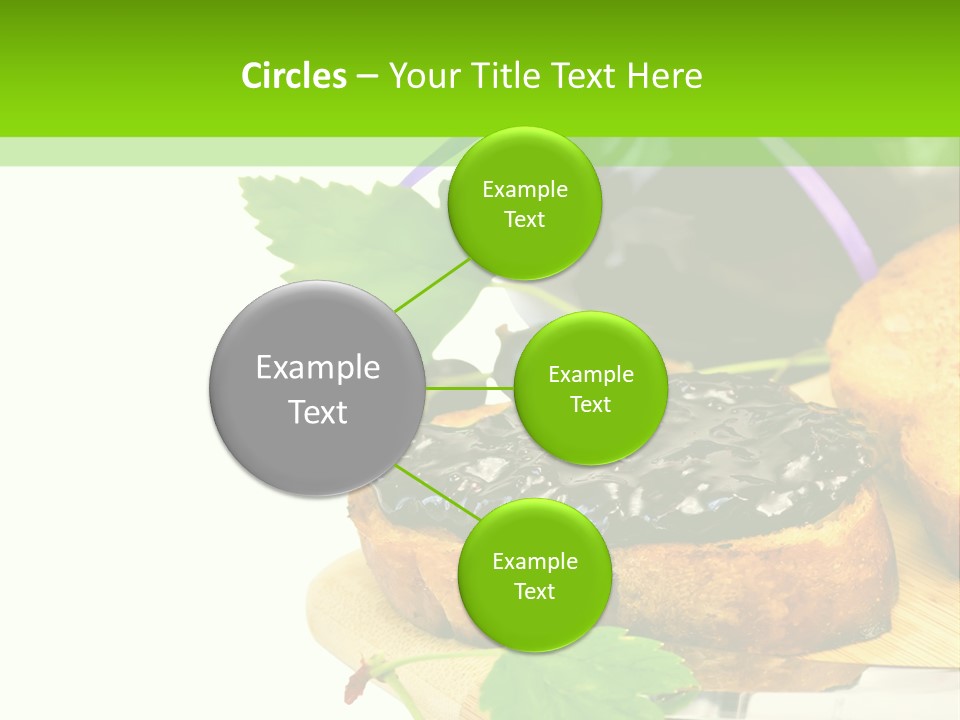A Table Topped With Bread And Jam Next To A Jar Of Jam PowerPoint Template