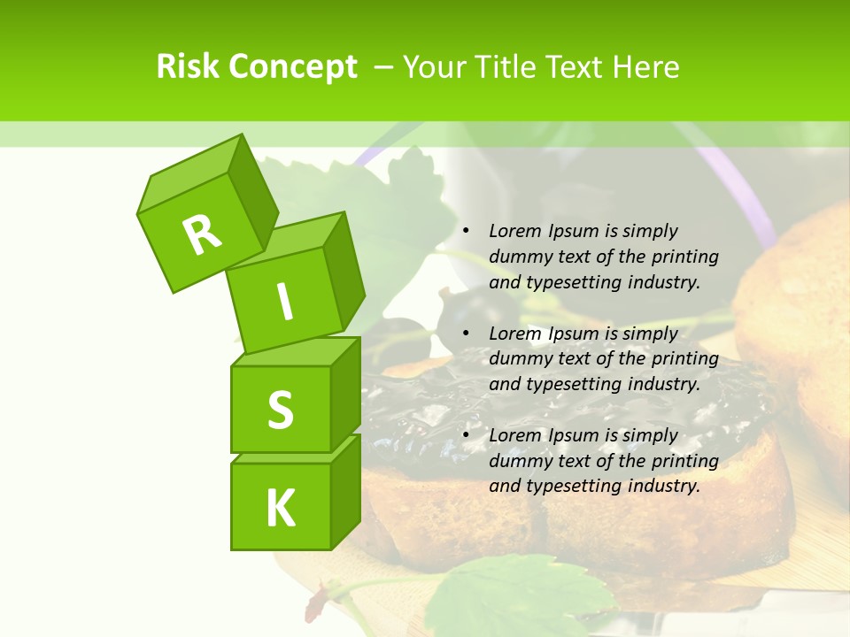 A Table Topped With Bread And Jam Next To A Jar Of Jam PowerPoint Template