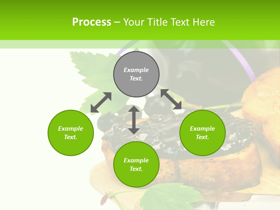 A Table Topped With Bread And Jam Next To A Jar Of Jam PowerPoint Template