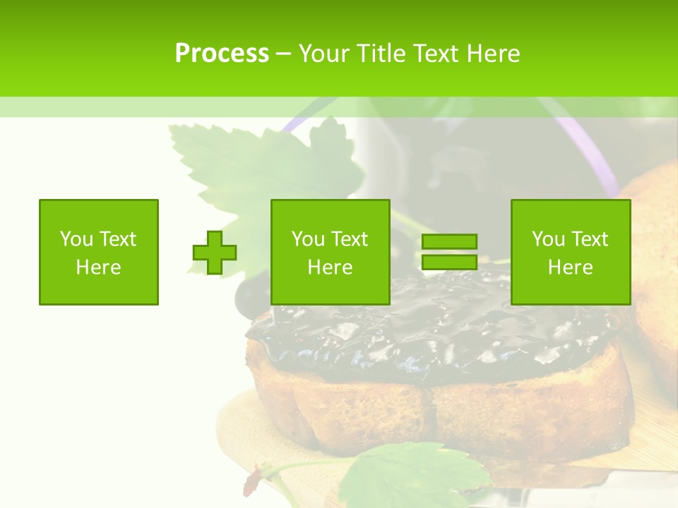 A Table Topped With Bread And Jam Next To A Jar Of Jam PowerPoint Template