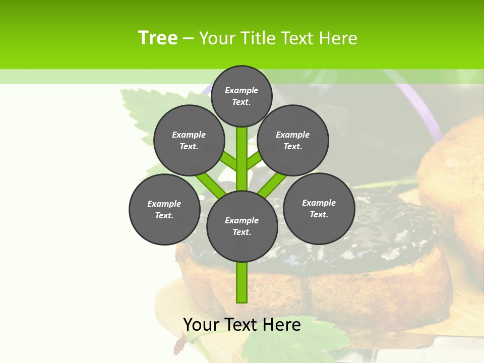 A Table Topped With Bread And Jam Next To A Jar Of Jam PowerPoint Template