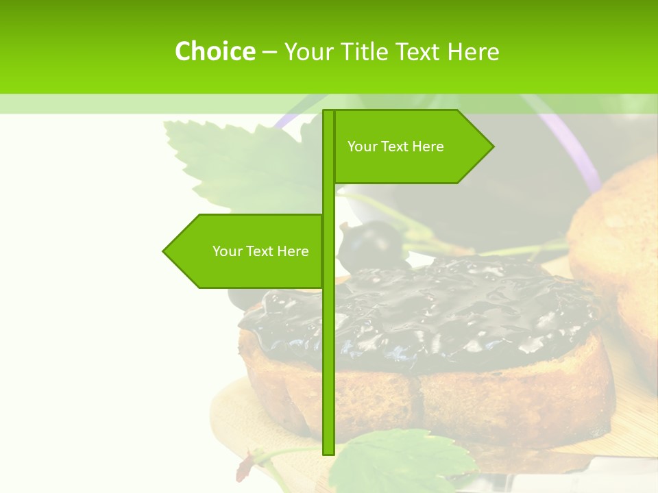 A Table Topped With Bread And Jam Next To A Jar Of Jam PowerPoint Template