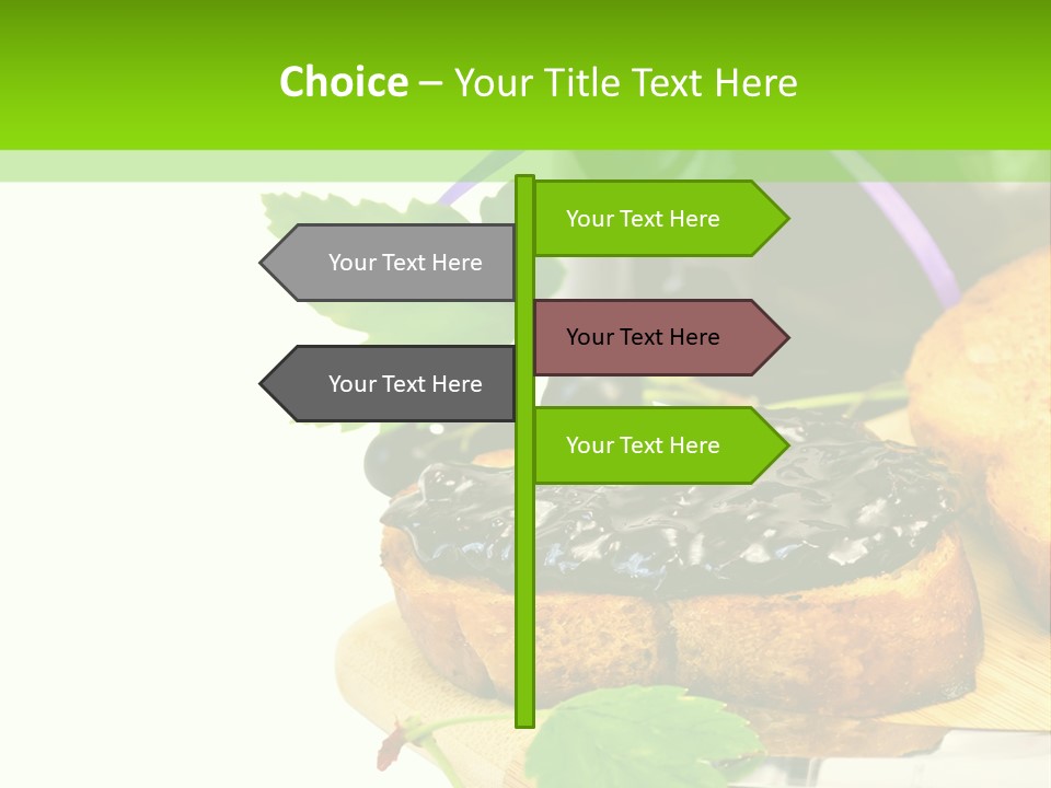 A Table Topped With Bread And Jam Next To A Jar Of Jam PowerPoint Template