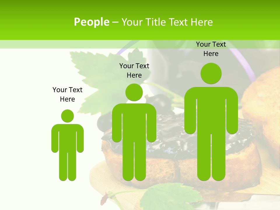 A Table Topped With Bread And Jam Next To A Jar Of Jam PowerPoint Template