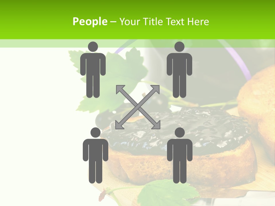 A Table Topped With Bread And Jam Next To A Jar Of Jam PowerPoint Template