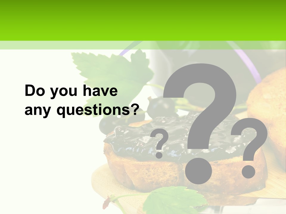 A Table Topped With Bread And Jam Next To A Jar Of Jam PowerPoint Template