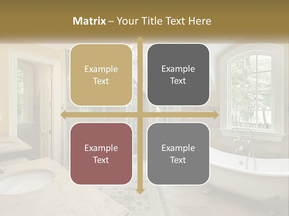 A Bath Room With A Tub A Sink And A Window PowerPoint Template