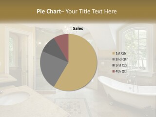 A Bath Room With A Tub A Sink And A Window PowerPoint Template