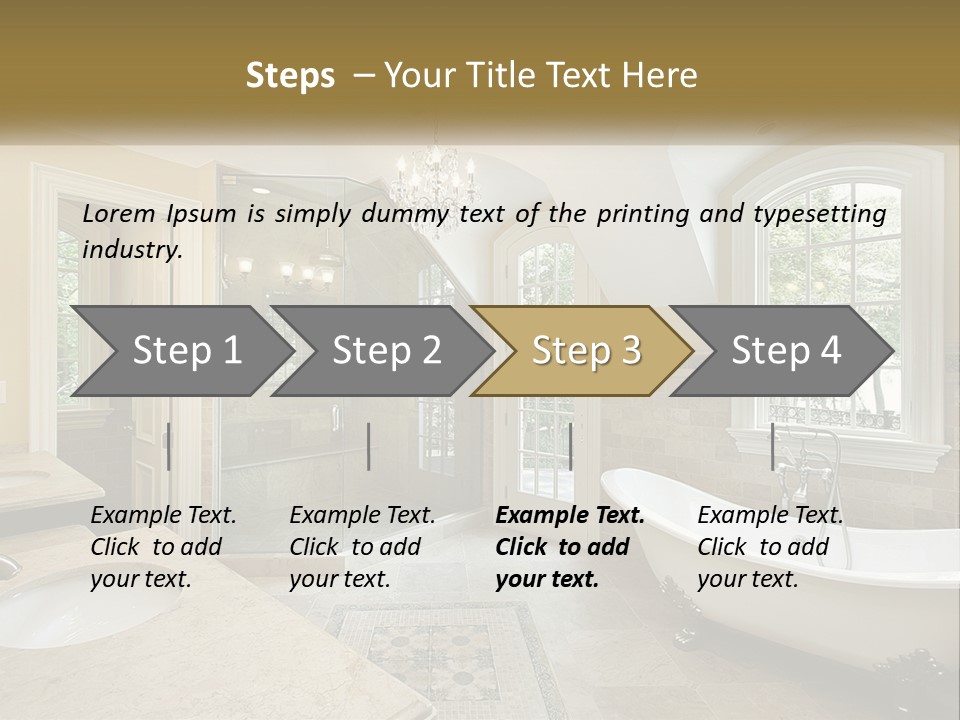 A Bath Room With A Tub A Sink And A Window PowerPoint Template