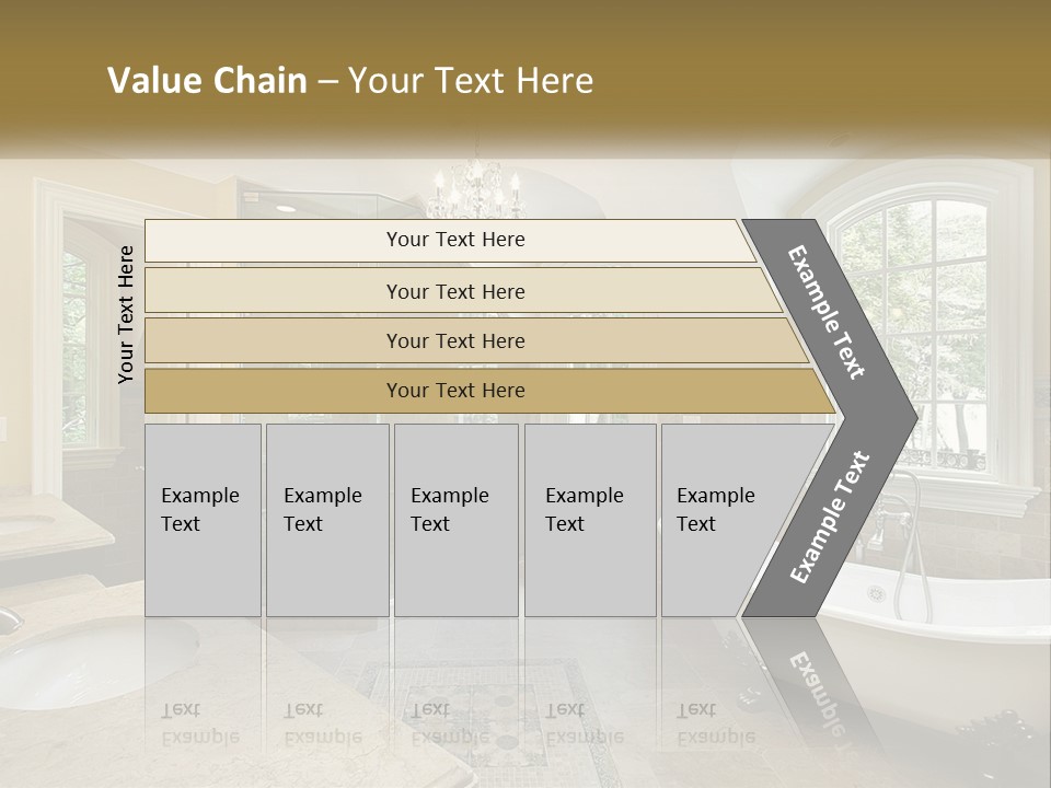 A Bath Room With A Tub A Sink And A Window PowerPoint Template