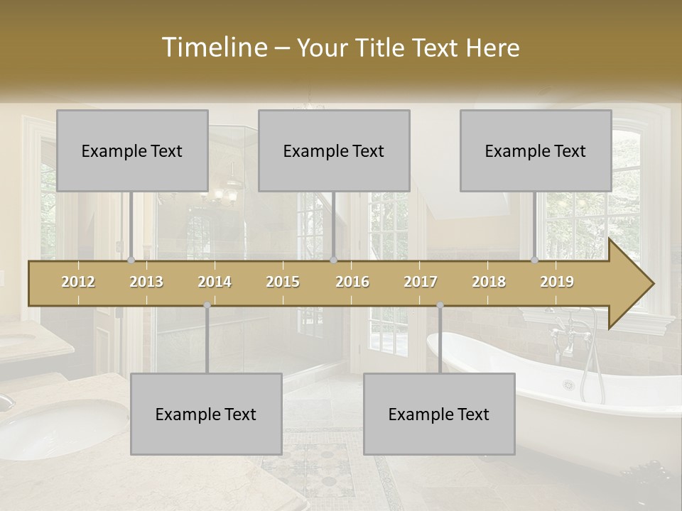 A Bath Room With A Tub A Sink And A Window PowerPoint Template