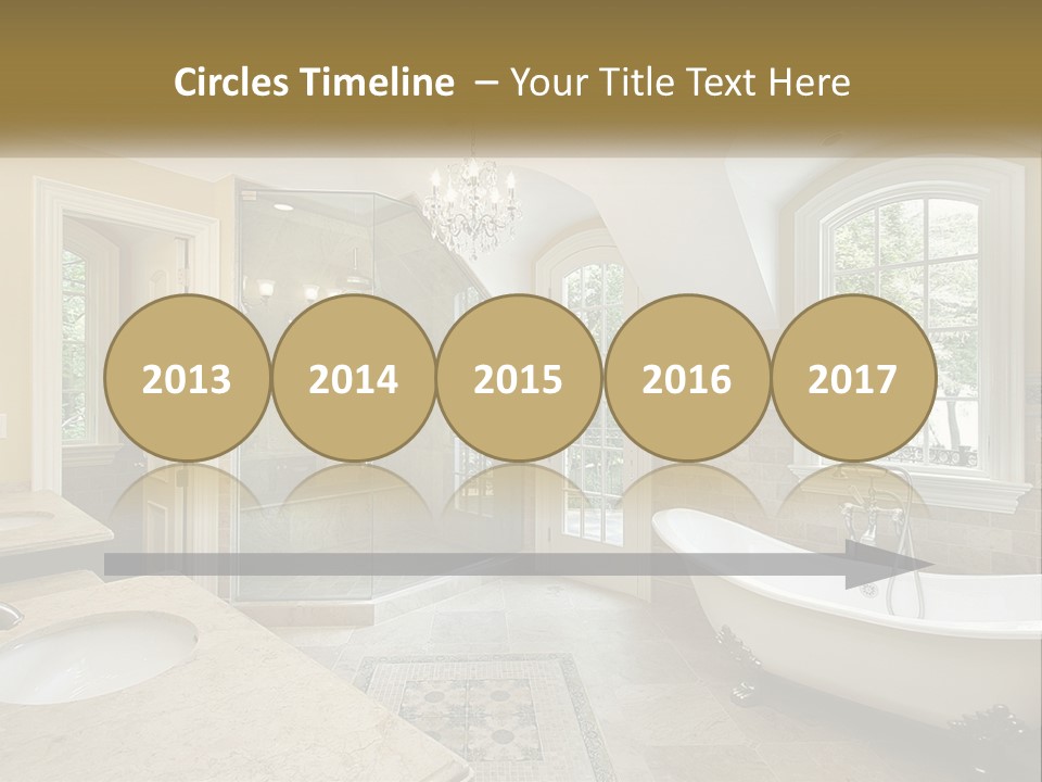 A Bath Room With A Tub A Sink And A Window PowerPoint Template