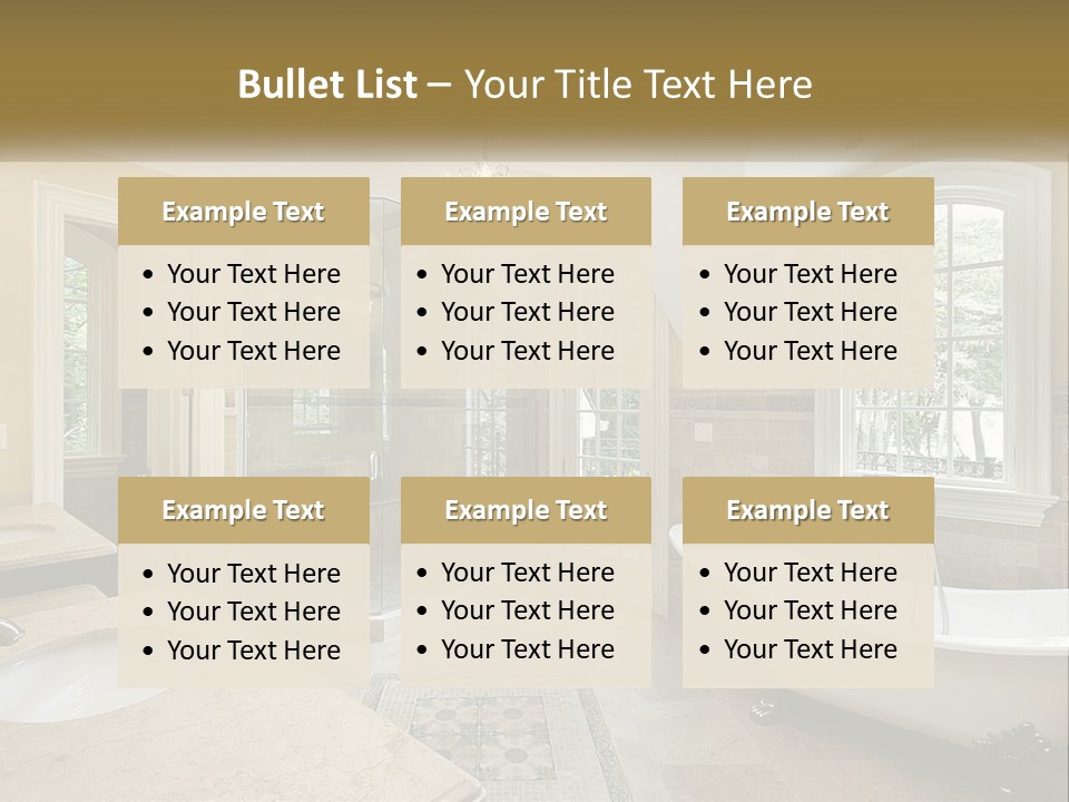 A Bath Room With A Tub A Sink And A Window PowerPoint Template