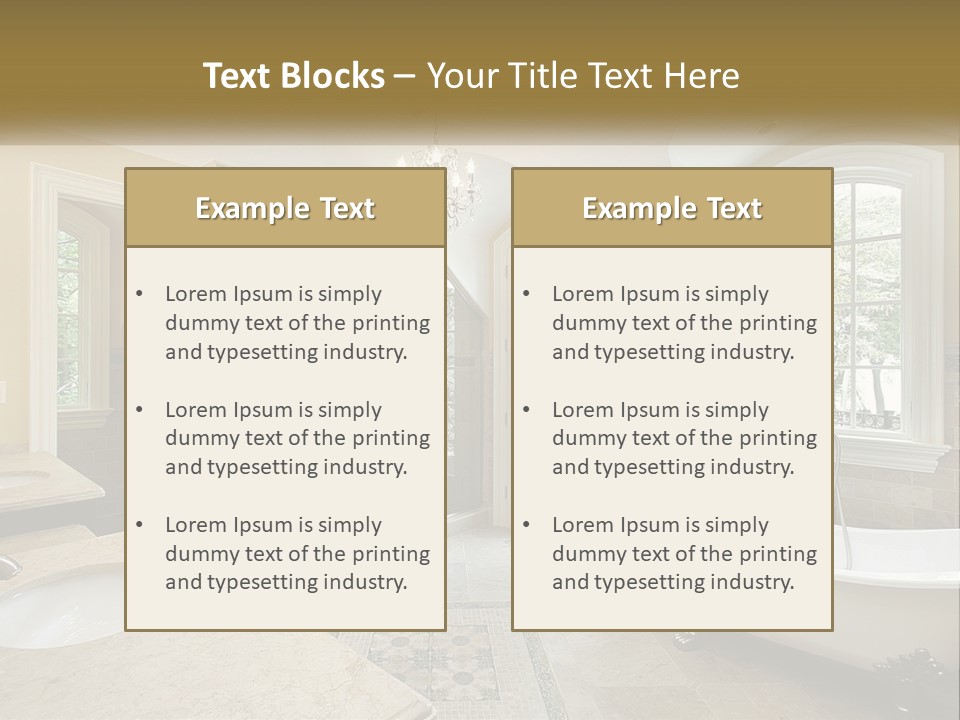 A Bath Room With A Tub A Sink And A Window PowerPoint Template