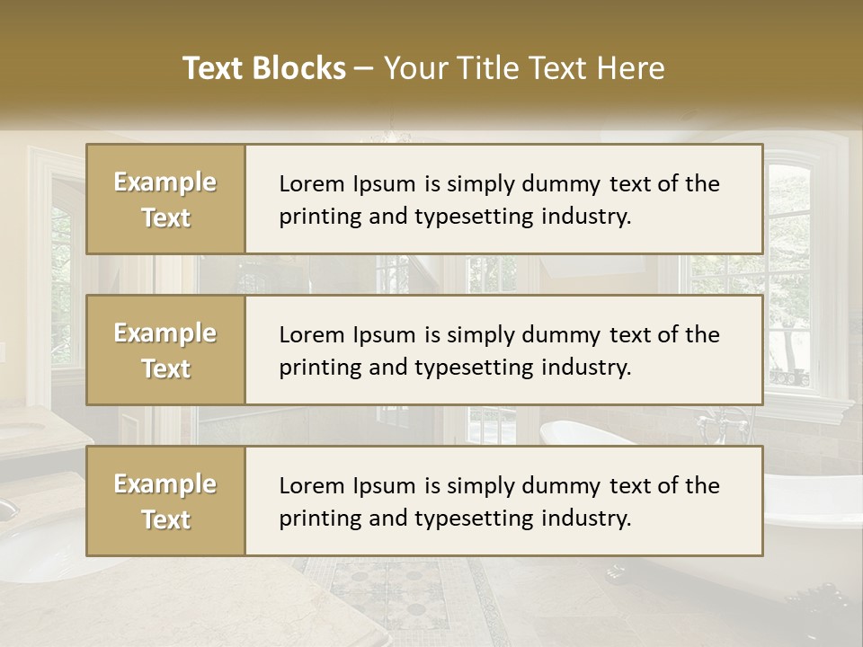 A Bath Room With A Tub A Sink And A Window PowerPoint Template