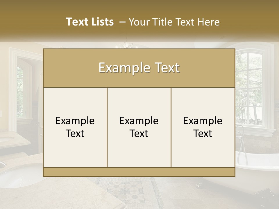 A Bath Room With A Tub A Sink And A Window PowerPoint Template