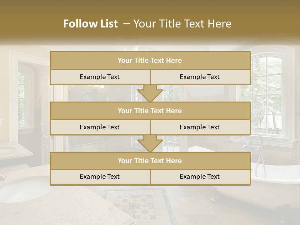 A Bath Room With A Tub A Sink And A Window PowerPoint Template