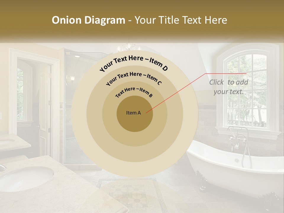 A Bath Room With A Tub A Sink And A Window PowerPoint Template