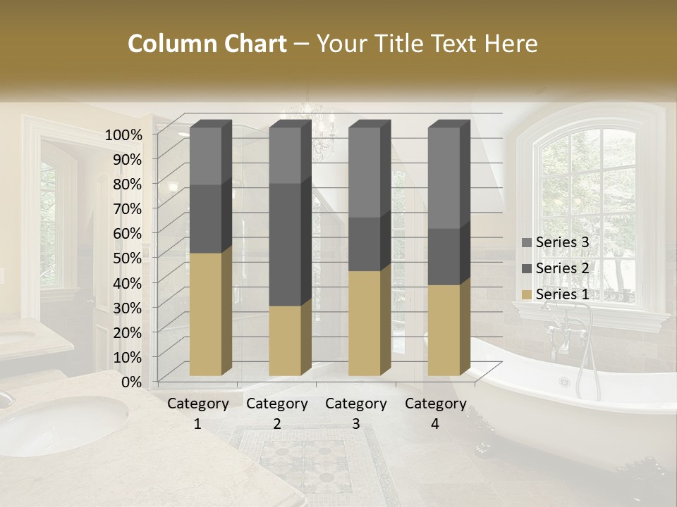 A Bath Room With A Tub A Sink And A Window PowerPoint Template